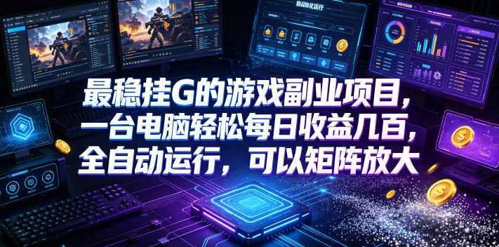 AI游戏全自动挂机项目，单号日入100左右，可矩阵放大！-云网创