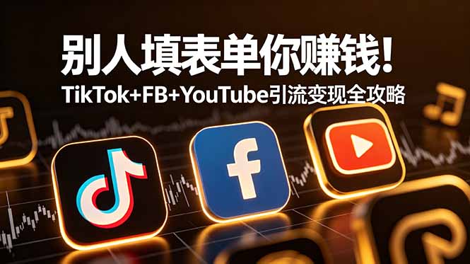 别人填表单你赚钱！TikTok+FB+YouTube 引流变现全攻略【原创双语字幕】-云网创