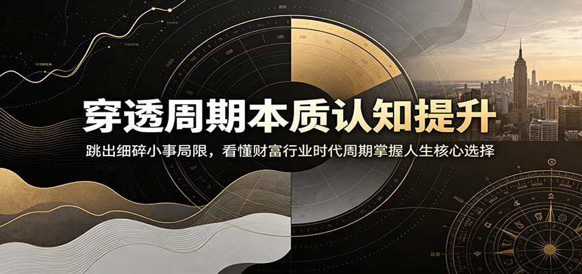 穿透周期本质认知提升：跳出细碎小事局限，看懂财富行业时代周期掌握人生核心选择-云网创