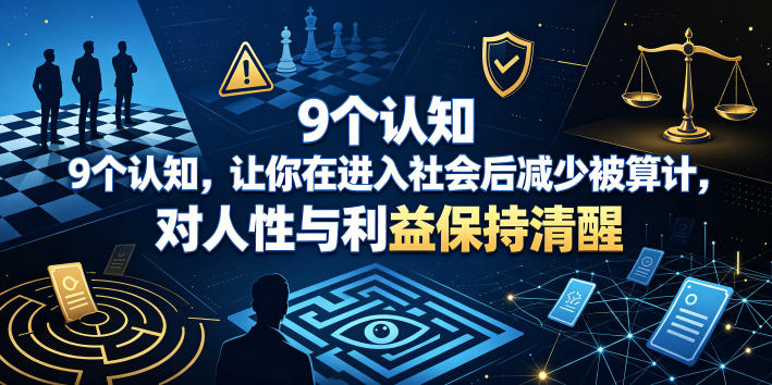 付费文章：9个认知，让你在进入社会后减少被算计，对人性与利益保持清醒-云网创