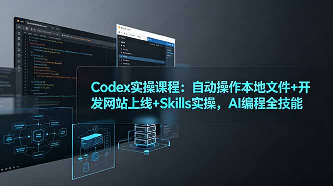 Codex实操课程:自动操作本地文件+开发网站上线+Skills实操,AI编程全技能-云网创