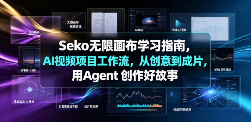 Seko无限画布学习指南，AI视频项目工作流，从创意到成片，用Agent 创作好故事-云网创