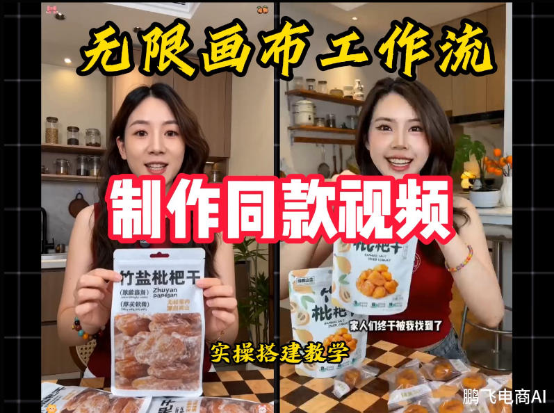无限画布工作流一键复刻爆款带货视频，实操搭建，操作简单-云网创