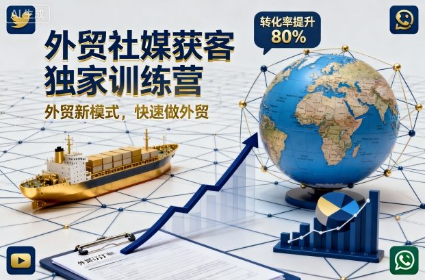 外贸社媒获客独家训练营，外贸新模式，快速做外贸(更新26年07月27日)-云网创