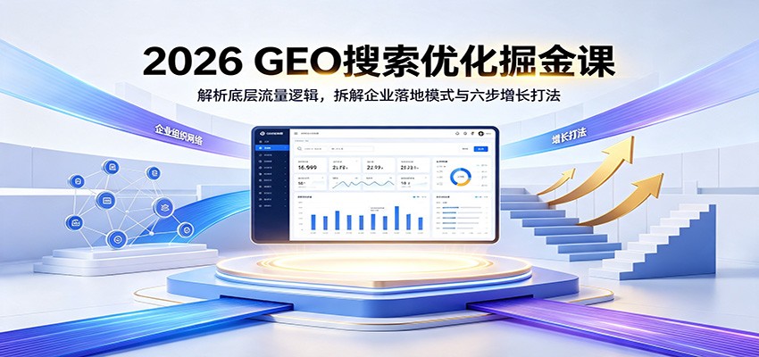 2026 GEO搜索优化掘金课：解析底层流量逻辑，拆解企业落地模式与六步增长打法-云网创