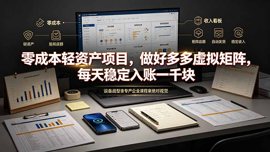 零成本轻资产项目,做好多多虚拟矩阵,每天稳定入账一千块-云网创