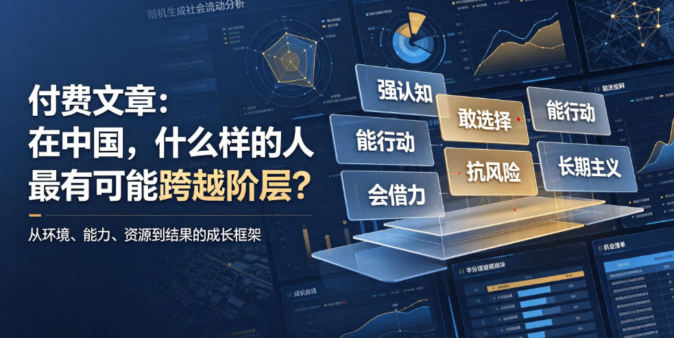 付费文章:在中国,什么样的人最有可能跨越阶层?-云网创