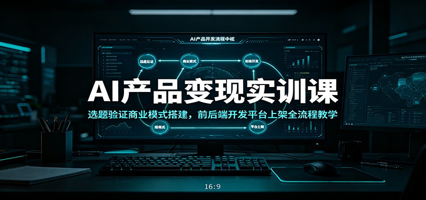 AI产品变现实训课：选题验证商业模式搭建，前后端开发平台上架全流程教学-云网创