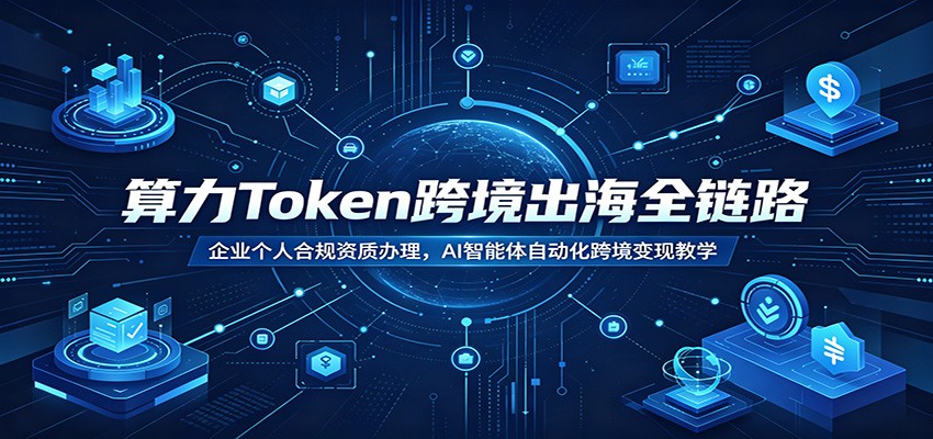 算力Token跨境出海全链路：企业个人合规资质办理，AI智能体自动化跨境变现教学-云网创