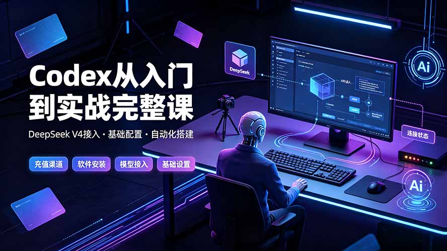Codex从入门到实战完整课｜充值·安装·接入DeepSeek，记忆·插件·Skill·CLI·MCP全拆解-云网创