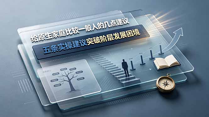 付费文章：给原生家庭比较一般人的几点建议，五条实操建议突破阶层发展困境-云网创