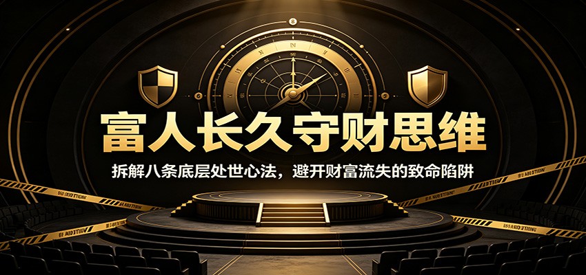 富人长久守财思维：拆解八条底层处世心法，避开财富流失的致命陷阱-云网创