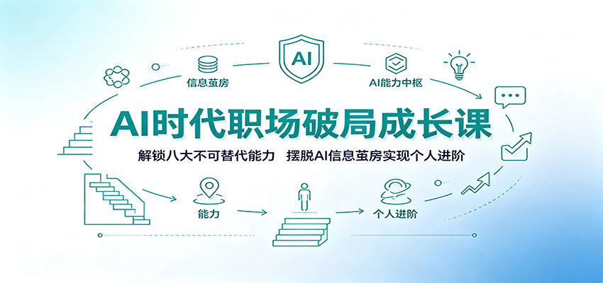 AI时代职场破局成长课：解锁八大不可替代能力，摆脱AI信息茧房实现个人进阶-云网创