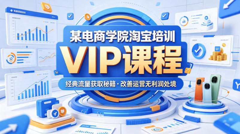 某电商学院淘宝培训VIP课程,各种经典有用的流量获取秘籍,改善运营产品没利润的处境(2026年6月)-云网创