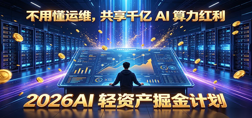 不用懂运维，共享千亿 AI 算力红利，2026AI 轻资产掘金计划-云网创