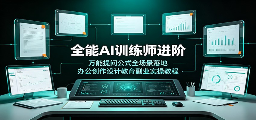 全能AI训练师进阶:万能提问公式全场景落地,办公创作设计教育副业实操教程-云网创