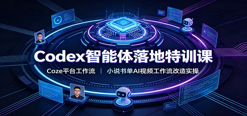 Codex智能体落地特训课:Coze平台工作流,小说书单AI视频工作流改造实操-云网创