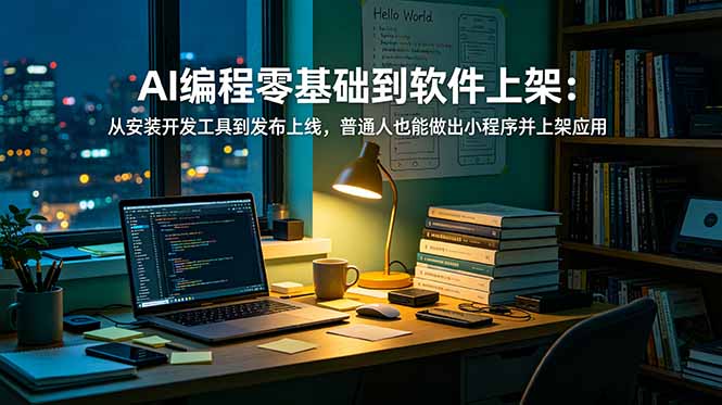 AI编程零基础到软件上架:从安装开发工具到发布上线,普通人也能做出小程序并上架应用商店-云网创