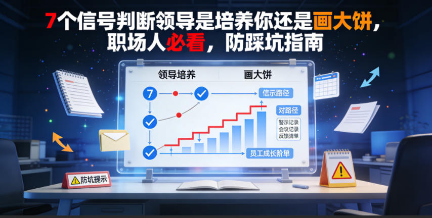 付费文章:7个信号判断领导是培养你还是画大饼,职场人必看,防踩坑指南-云网创