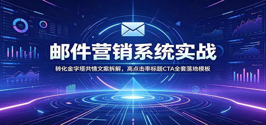 邮件营销系统实战:转化金字塔共情文案拆解,高点击率标题CTA全套落地模板-云网创