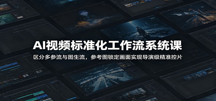 AI视频标准化工作流系统课:区分多参流与图生流,参考图锁定画面实现导演级精准控片-云网创