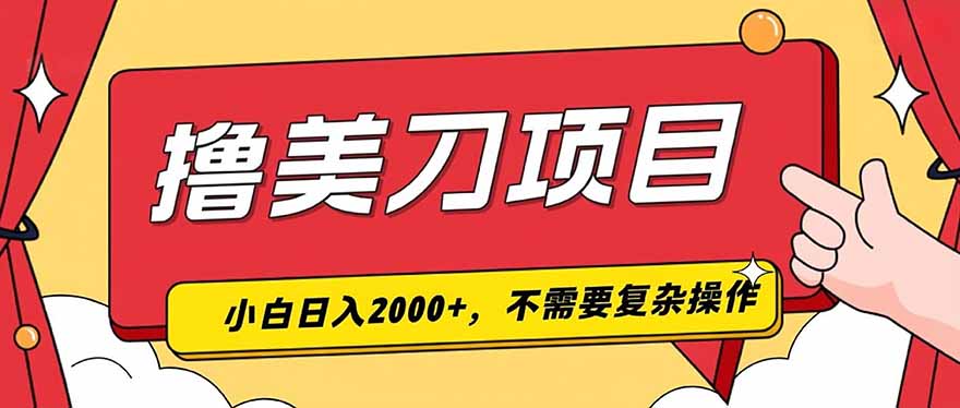 撸美刀,单日收入2000+,小白可做-云网创