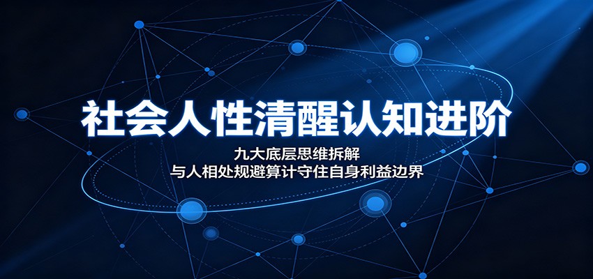 社会人性清醒认知进阶：九大底层思维拆解，与人相处规避算计守住自身利益边界-云网创
