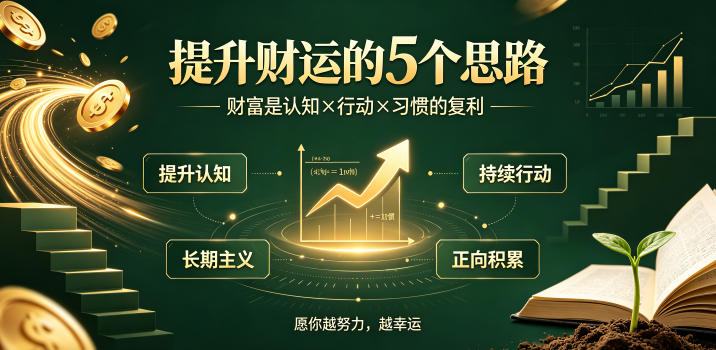 付费文章:提升财运的5个思路——财富是认知x行动x习惯的复利,愿你越努力,越幸运-云网创