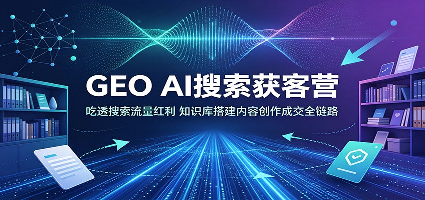 GEO AI搜索获客营:吃透搜索流量红利,知识库搭建内容创作成交全链路-云网创